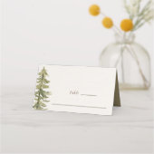 Waterverf Pijnbomen Bijbel Verse Bruiloft Plaatskaartje (Voorkant)