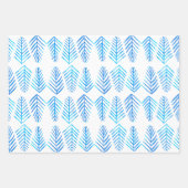 Waterverf Pijnbomen - blauw Inpakpapier Vel (Voorkant 3)