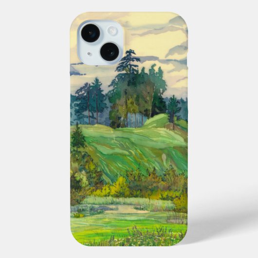Waterverf pijnbomen Case-Mate iPhone case (Achterkant)