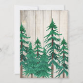 Waterverf Pijnbomen Corporate Holiday Party Kaart (Achterkant)