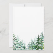 Waterverf pijnbomen koud buiten Baby shower Kaart (Achterkant)