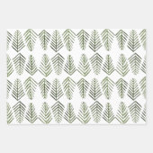 Waterverf Pijnbomen - sap groen Inpakpapier Vel (Voorkant 3)