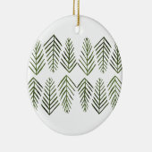 Waterverf Pijnbomen - sap groen Keramisch Ornament (Rechts)
