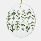 Waterverf Pijnbomen - sap groen Keramisch Ornament (Links)