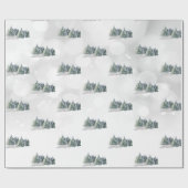 Waterverf Pijnboom, bos Cadeaupapier (Vlak)