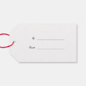 Waterverf Pijnboom Cadeaulabel (Achterkant Horizontaal)