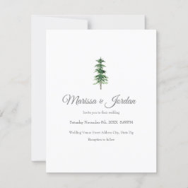 Waterverf Pijnboom Kaart