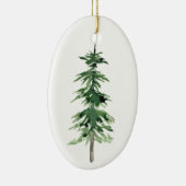 Waterverf Pijnboom Keramisch Ornament (Rechts)