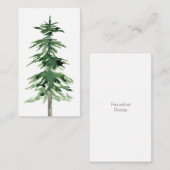 Waterverf Pijnboom Notitiekaartje (Voorkant / Achterkant)