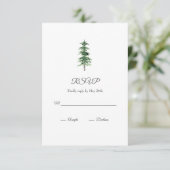 Waterverf Pijnboom RSVP Kaartje (Staand voorkant)