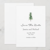 Waterverf Pijnboom Save The Date (Voorkant / Achterkant)