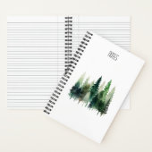 Waterverf Pijnboom Spiraalvormig Notitieboek 5,5 x (Binnen)