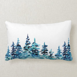 Waterverf PijnboombosboomNatuur Lumbar Pillow Kussen