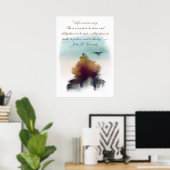 Waterverf Pijnboomgaard Poster (Thuiskantoor)