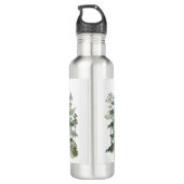 Waterverf Pijnbos en berg Outdoor Waterfles (Achterkant)