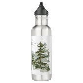 Waterverf Pijnbos en berg Outdoor Waterfles (Rechts)