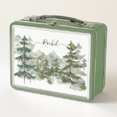 Waterverf Pijnbos en berg Rustiek (Voorkant)