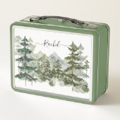 Waterverf Pijnbos en berg Rustiek (Achterkant)