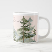 Waterverf Pijnbos en berg Rustiek Grote Koffiekop (Rechts)