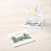 Waterverf Pijnbos en berg Rustiek Kartonnen Onderzetters (Insitu)