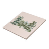 Waterverf Pijnbos en berg Rustiek Tegeltje (Zijkant)