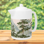 Waterverf Pijnbos en berg Rustiek Theepot<br><div class="desc">Brouw in rustieke charme! Onze Waterverf Pine Forest & Mountain theepot brengt de kunst van de natuur aan uw tafel. Snip,  geniet en geniet van de vibes.</div>