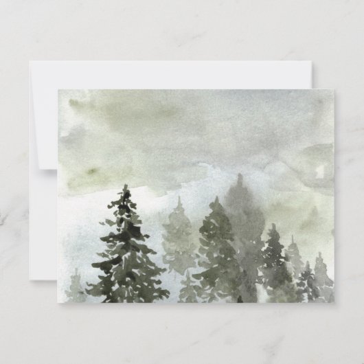  Waterverf Pijnbos Notitiekaartje (Achterkant)