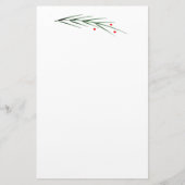 Waterverf Pijnnaalden en bessen Briefpapier (Voorkant)