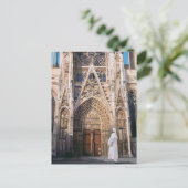 waterverf "Pilgrimage" Chartres Cathedral Briefkaart (Staand voorkant)