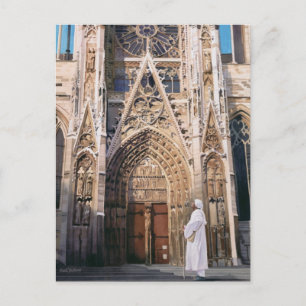 waterverf "Pilgrimage" Chartres Cathedral Briefkaart