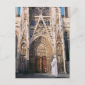 waterverf "Pilgrimage" Chartres Cathedral Briefkaart (Voorkant)