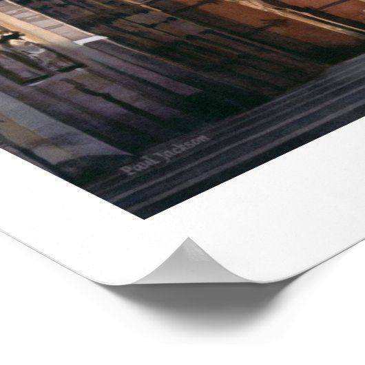 waterverf "Pilgrimage" Chartres Cathedral Poster (Hoek)