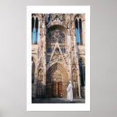 waterverf "Pilgrimage" Chartres Cathedral Poster (Voorkant)