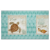 Waterverf Pillow Panel Seashore Beach Style Stof (Fat Quarter)