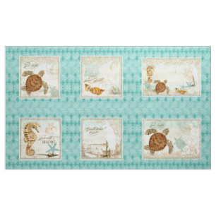 Waterverf Pillow Panel Seashore Beach Style Stof