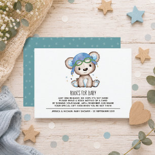 Waterverf Piloot Teddybeer Boeken voor Baby Informatiekaartje