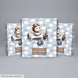 Waterverf Pilot Beer Baby shower gunst voor jongen Medium Cadeauzakje