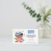 Waterverf Pilot Teddy Bear Diaper Raffle Enclosur Informatiekaartje (Staand voorkant)