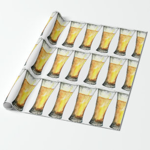 Waterverf Pilsner-bril Cadeaupapier
