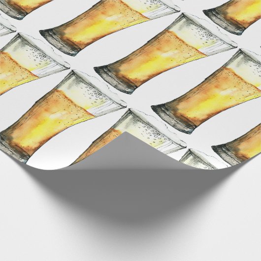 Waterverf Pilsner-bril Cadeaupapier (Hoek)