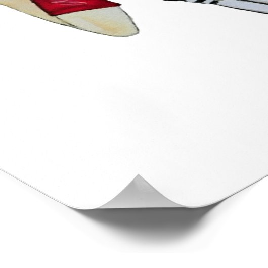 Waterverf Pin-Up Model Mode Poster (Hoek)