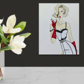 Waterverf  Pin-Up Model Mode Poster