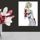 Waterverf Pin-Up Model Mode Poster