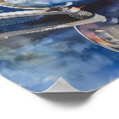 Waterverf Pinball Playfield Poster 5 (Hoek)