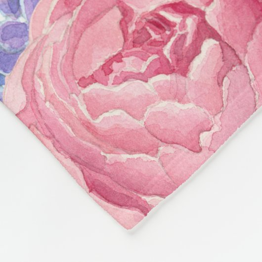 Waterverf pinda's en liezen fleece deken (Hoek)