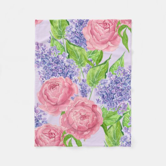 Waterverf pinda's en liezen fleece deken (Voorkant)