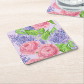 Waterverf pinda's en liezen kartonnen onderzetters (Schuin)