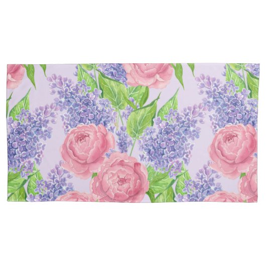 Waterverf pinda's en liezen kussensloop (Voorkant-Links)