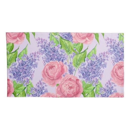 Waterverf pinda's en liezen kussensloop (Achterkant-Rechts)