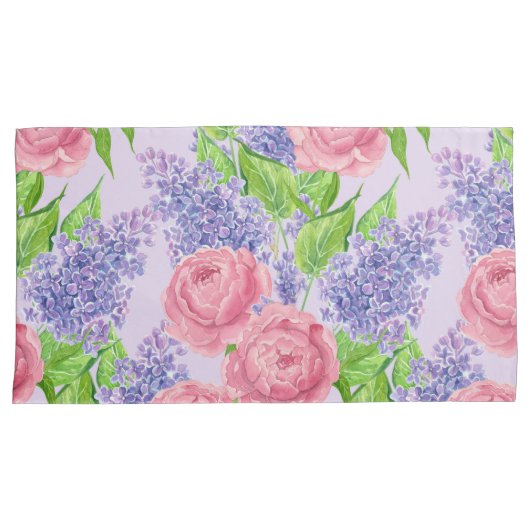 Waterverf pinda's en liezen kussensloop (Voorkant-Rechts)